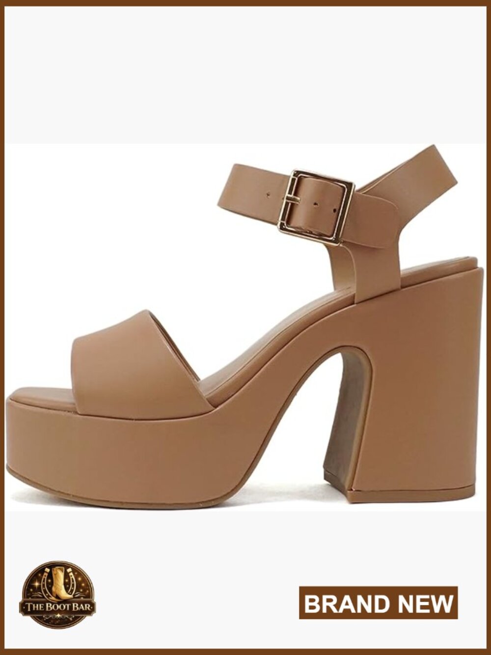 Open Toe Ankle Strap Platform Chunky High Heel Sandal